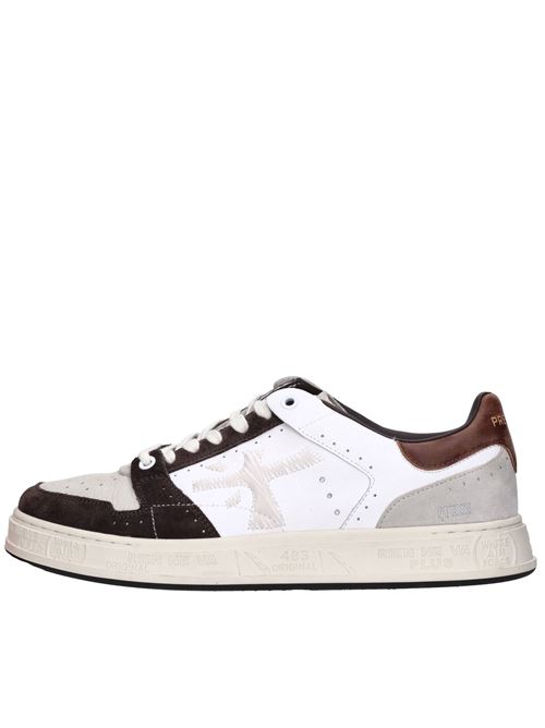 Sneakers in pelle PREMIATA | QUINN VAR. 7018BIANCO-MARRONE-BEIGE